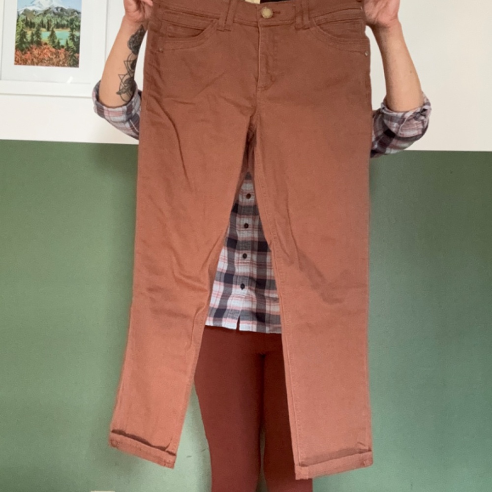 Democracy Women's Ab Solution Ankle Pants, size 8, umber